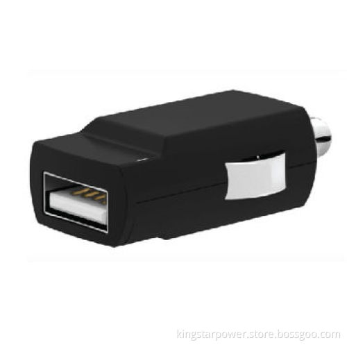 5V/1A mini flat USB car charger, black and white